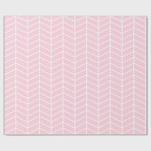 Chevron Wrapping Paper - White on Light Pink |XL| Cadeaupapier (Vlak)