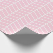 Chevron Wrapping Paper - White on Light Pink |XL| Cadeaupapier (Hoek)