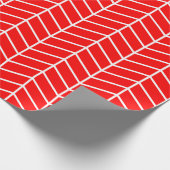 Chevron Wrapping Paper - White on Red |XL| Cadeaupapier (Hoek)