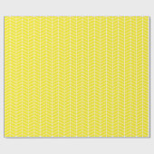 Chevron Wrapping Paper - White on Yellow Cadeaupapier (Vlak)