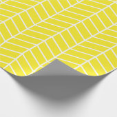Chevron Wrapping Paper - White on Yellow |XL| Cadeaupapier (Hoek)