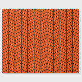 Chevron Wrapping Paper - Zwart op helder Sinaasapp Cadeaupapier (Vlak)