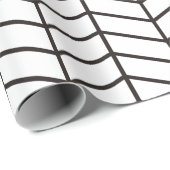 Chevron Wrapping Paper - Zwart op wit |XL| Cadeaupapier (Rol Hoek)