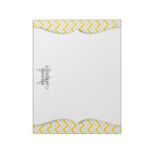 Chevron Yellow en modern, gepersonaliseerd Notitieblok (Linkerzijde)
