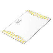 Chevron Yellow en modern, gepersonaliseerd Notitieblok (Schuin)