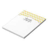 Chevron Yellow en modern, gepersonaliseerd Notitieblok (Linkerzijde)