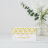 Chevron Yellow en modern professioneel Visitekaartje (Staand voorkant)