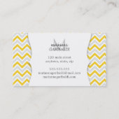 Chevron Yellow en modern professioneel Visitekaartje (Achterkant)