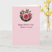 Chevron Zachte Roze Roos Kaart (Gele Bloem)