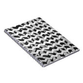 Chevron Zebra Black en Gray Notitieboek (Rechterzijde)