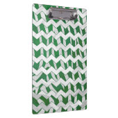 Chevron Zebra Green en White Print Klembord (Rechts)