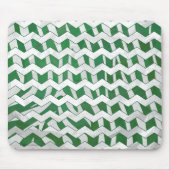 Chevron Zebra Green en White Print Muismat (Voorkant)