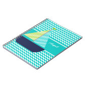 Chevron Zeilboot op Chevron Gepersonaliseerd Notit Notitieboek (Linkerzijde)