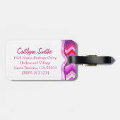 Chevron zig zag bagagelabel (Achterkant horizontaal)