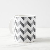 Chevron Zig Zag Gray Koffiemok (Voorkant links)