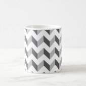 Chevron Zig Zag Gray Koffiemok (Center)