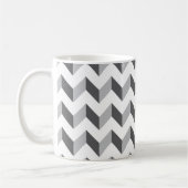 Chevron Zig Zag Gray Koffiemok (Links)
