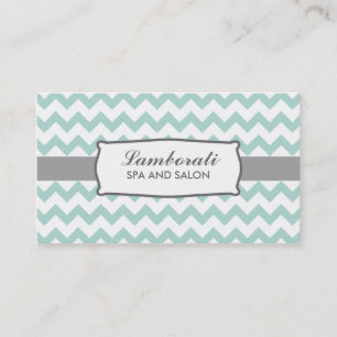 Chevron Zig Zag Pattern Elegant Green Groupon Visitekaartje