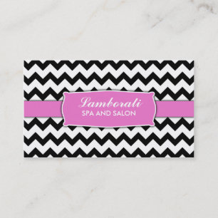 Chevron Zig Zag Pattern Makeup Artist Pink Visitekaartje