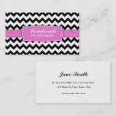 Chevron Zig Zag Pattern Makeup Artist Pink Visitekaartje (Voorkant / Achterkant)