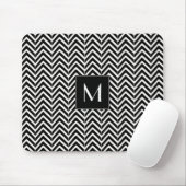 Chevron Zig Zag Pattern monogram Muismat (Met muis)