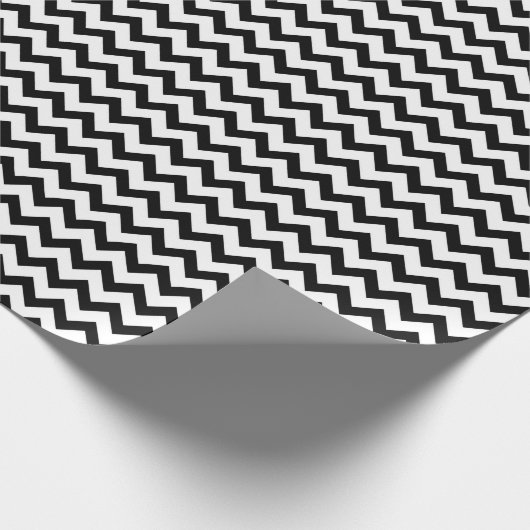 Chevron Zig Zag Pattern Pastel Black White Scandi Cadeaupapier (Hoek)