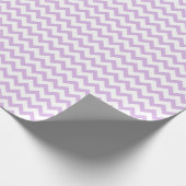 Chevron Zig Zag Pattern Pastel Lila White Scandi Cadeaupapier (Hoek)