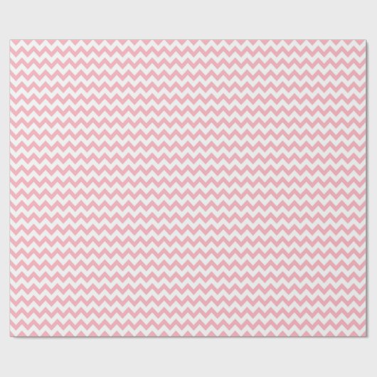 Chevron Zig Zag Pattern Pastel Pink White Cadeaupapier (Vlak)