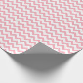 Chevron Zig Zag Pattern Pastel Pink White Cadeaupapier (Hoek)