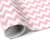 Chevron Zig Zag Pattern Pastel Pink White Cadeaupapier (Rol Hoek)