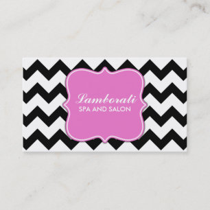 Chevron Zig Zag Pattern Professional Elegant roze Visitekaartje