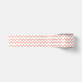 Chevron Zig Zag Pattern Sand Roos White Scandi Satijnen Lint (Voorkant)