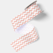 Chevron Zig Zag Pattern Sand Roos White Scandi Satijnen Lint (Achterkant)