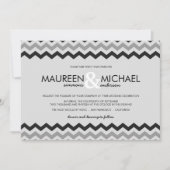 Chevron Zig Zag Wedding Invitations Kaart (Voorkant)