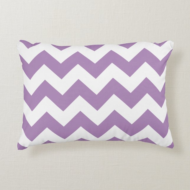 Chevron Zigzag Accent Pillow - African Violet Kussen (Voorkant)