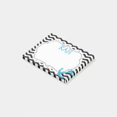Chevron Zigzag Anchor Monogram Post-it Notes (Schuin)