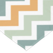 Chevron Zigzag Blauwgroen Groen Mint Oranje Tafelkleed (Gekanteld)