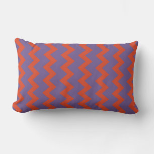 Chevron zigzag bleek natuurlijk warm rood, helder  kussen