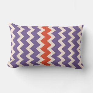 Chevron zigzag bleek roze helder paars rood kussen