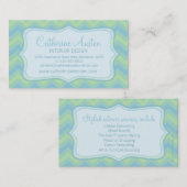 Chevron zigzag blue visitekaartje (Voorkant / Achterkant)