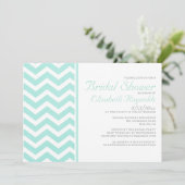  Chevron Zigzag Bridal Shower Invitations Kaart (Staand voorkant)