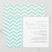 Chevron Zigzag Bridal Shower Invitations Kaart (Voorkant / Achterkant)