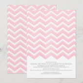 Chevron Zigzag Bridal Shower Invitations Kaart (Voorkant / Achterkant)