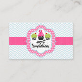 Chevron Zigzag Cupcake Bakery Visitekaartje (Voorkant)