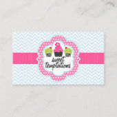 Chevron Zigzag Cupcake Bakery Visitekaartje (Voorkant)
