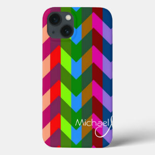 Chevron Zigzag Custom Monogram 3 Case-Mate iPhone Case