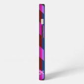 Chevron Zigzag Custom Monogram 3 iPhone Hoesje (Linkerkant)