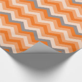 Chevron zigzag dagelijks oranje patroon cadeaupapier (Hoek)