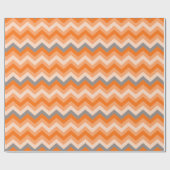 Chevron zigzag dagelijks oranje patroon cadeaupapier (Vlak)