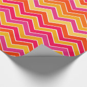 Chevron zigzag dagelijks roze gele patroon cadeaupapier (Hoek)